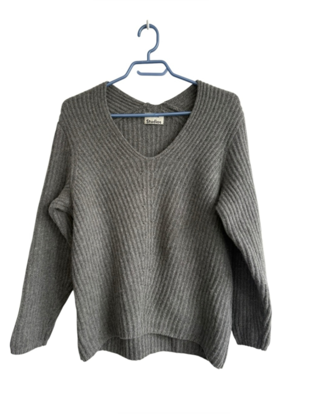 Acne Studios Grey Heavy Knit 100% Wool Sweater Sz Small